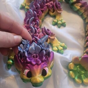 🔮NEW🔮 Hand Crafted 3d  Colorful Bloom  Dragon